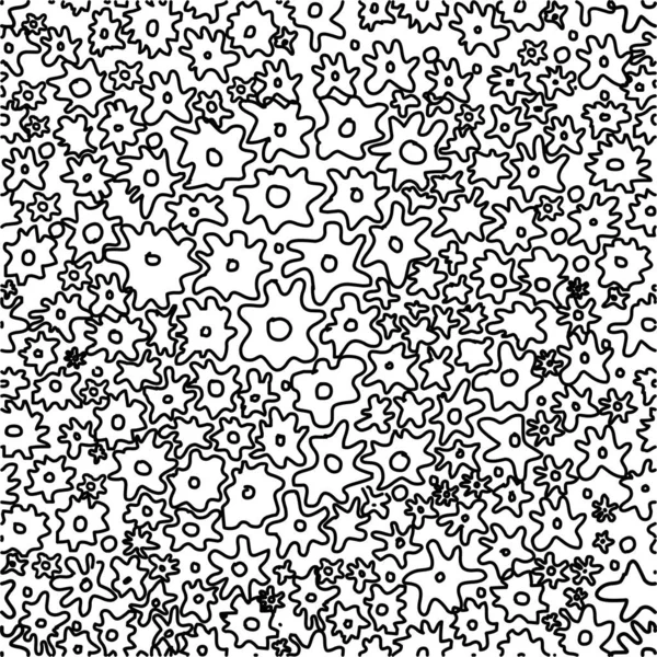 Seamless Pattern Black White Flowers — Stock Photo, Image
