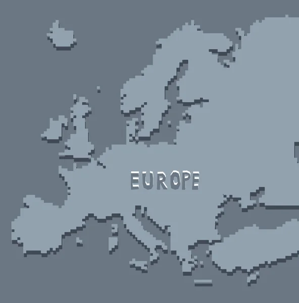 Mapa Europy Prosta Ilustracja — Zdjęcie stockowe