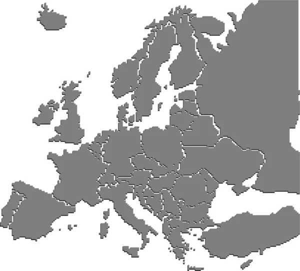 Europe Map Simple Illustration — Stock Photo, Image