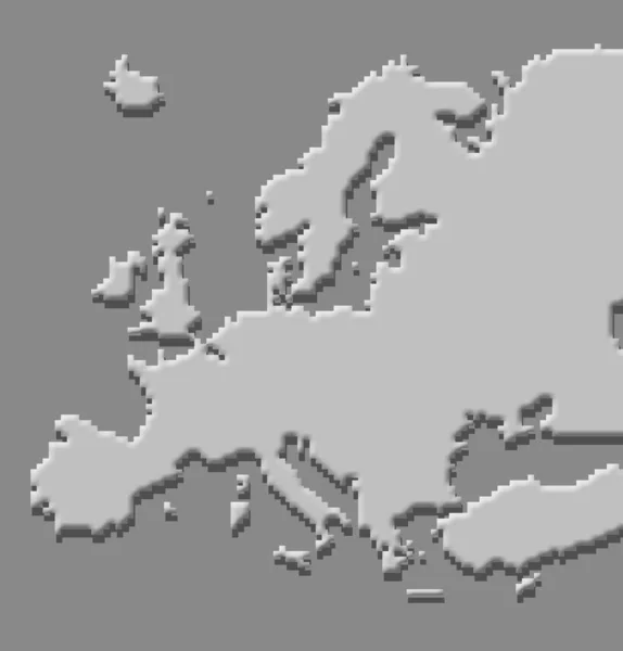 Europa Karta Enkel Illustration — Stockfoto