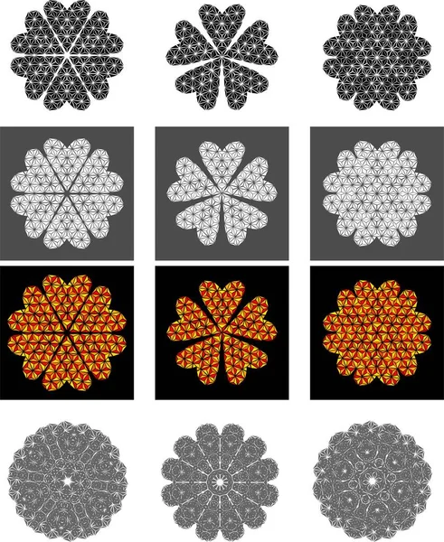 Set Floral Seamless Patterns — Stock Photo, Image