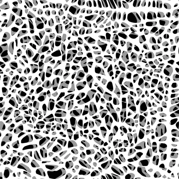 Modelo Abstracto Sin Costuras Blanco Negro Con Piel Leopardo — Foto de Stock