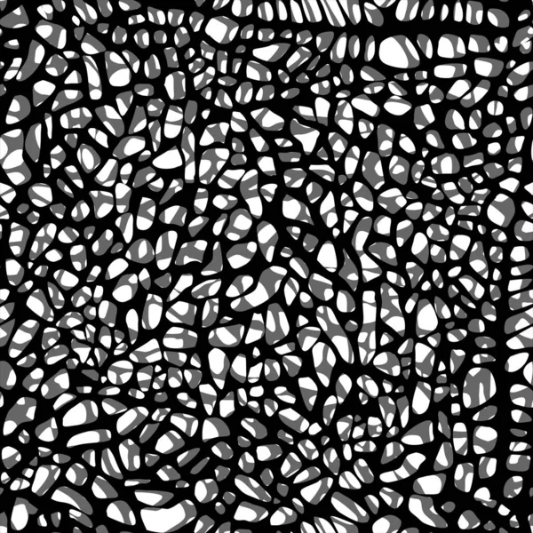 黒と白のインクストロークで抽象的なシームレスパターン イラスト — ストック写真