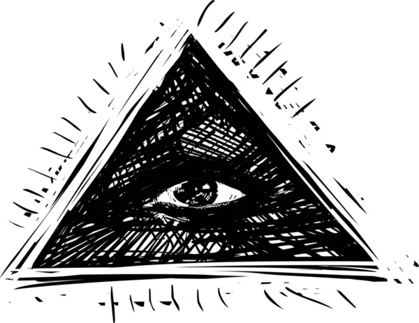 All Seeing Eye Symbol Illustration — Stock Photo, Image