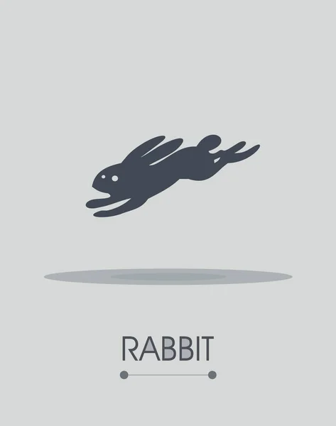 Hand Drawn Doodle Illustration Running Rabbit — Stock Photo, Image