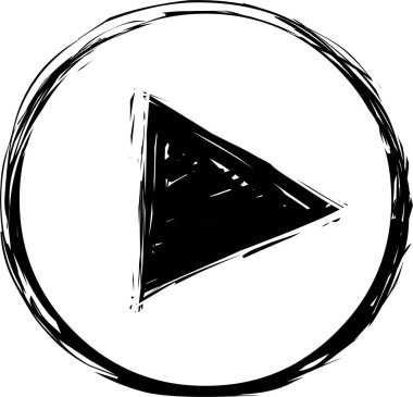 Beyaz arkaplanda çalma düğmesi simgesi