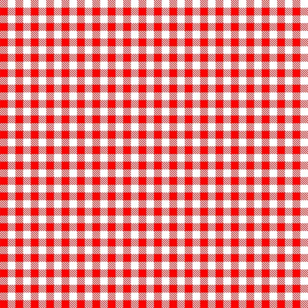 Red White Gingham Tablecloth — Stock Photo, Image