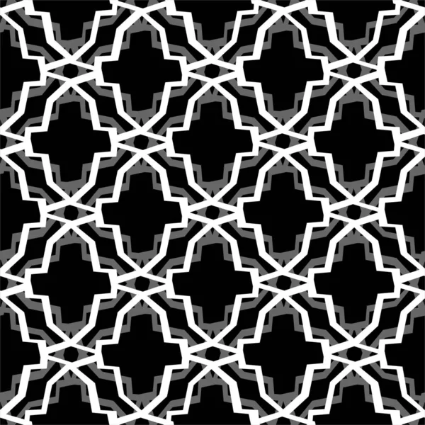 seamless pattern with black and white art ornament. vector illustration