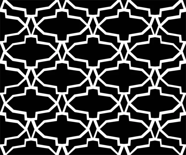 Безшовний Візерунок Чорно Білих Геометричних Форм — стокове фото