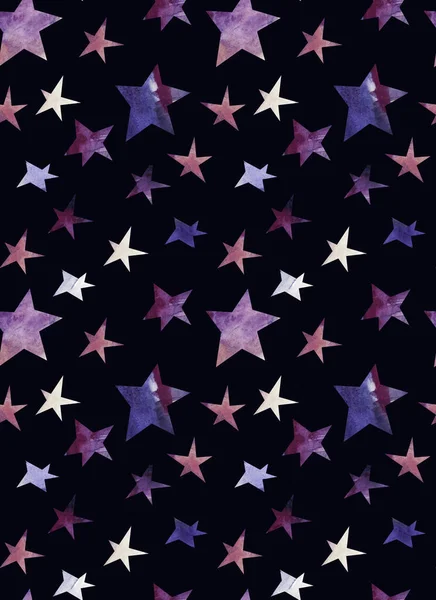 Färgglada Sömlösa Mönster Med Abstrakta Stjärnor — Stockfoto