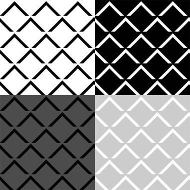 siyah ve beyaz geometrik dikişsiz desen, soyut arkaplan, doku.