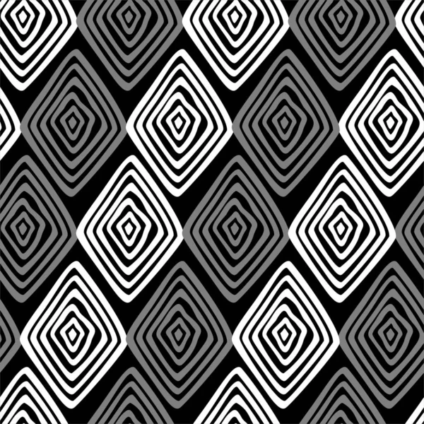 シームレスなモノクロ幾何学模様をデザインします 抽象的な縞模様の背景 — ストック写真