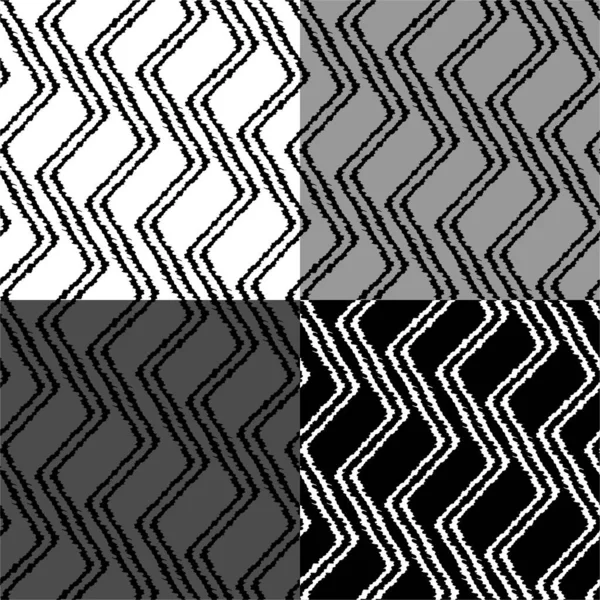 シームレスな線のパターンです 幾何学的黒と白の背景 抽象的なイラスト — ストック写真