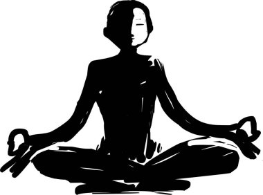 Yoga yapan bir kadının resmi