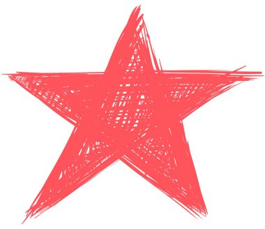 Beyaz arkaplanda soyut grunge yıldızı