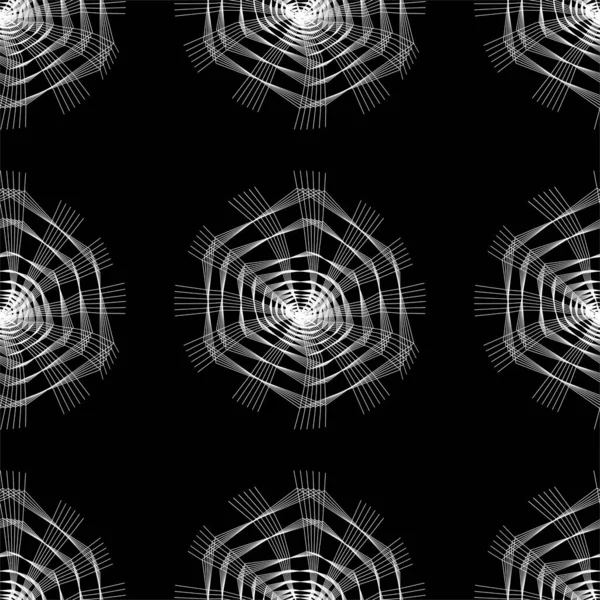 抽象的なスタイルのクモの巣でシームレスなパターン — ストック写真