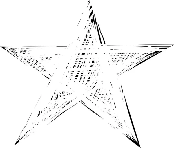 Abstrakter Grunge Star Auf Weißem Hintergrund — Stockfoto