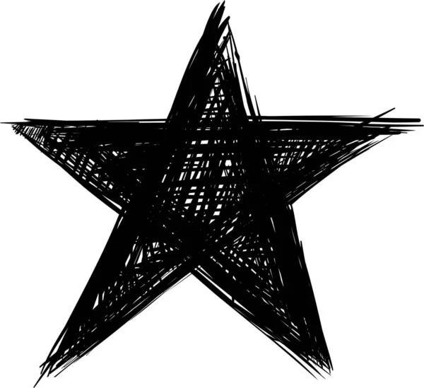Elvont Grunge Csillag Fehér Háttér — Stock Fotó