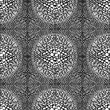 Soyut daireler, siyah ve beyaz pürüzsüz desen