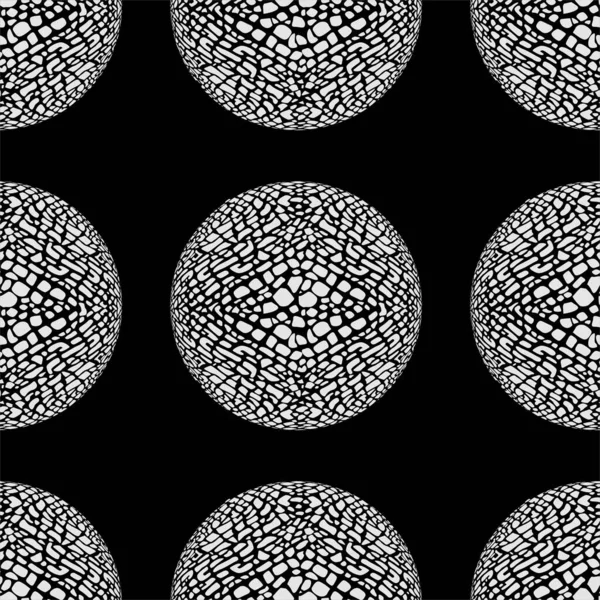 Abstract Circles Black White Seamless Pattern — Stock Photo, Image