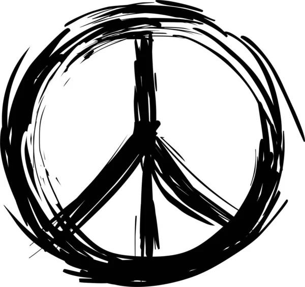 Friedenssymbol Auf Weißem Hintergrund — Stockfoto