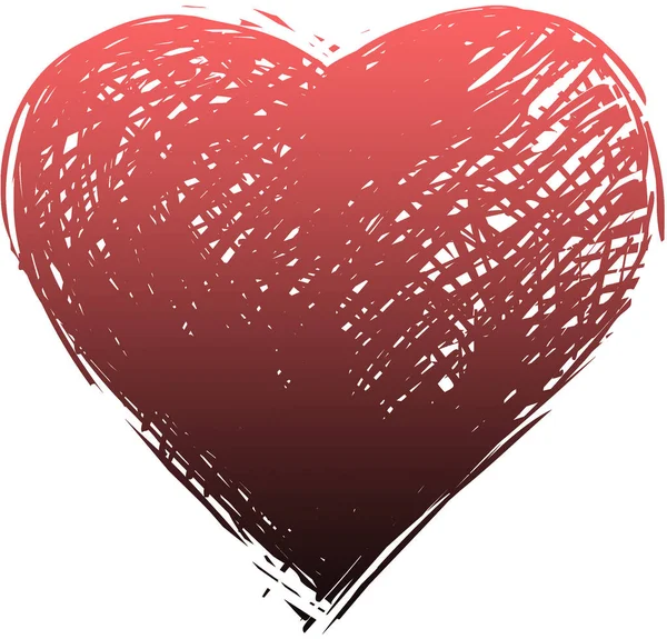 Coração Dia Dos Namorados Com Desenho Mão Fundo Branco — Fotografia de Stock