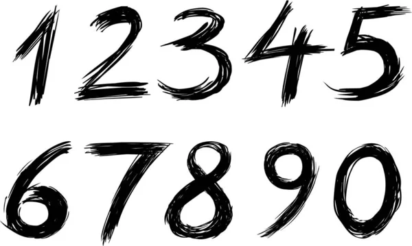 Set Numbers Illustration White — Stock Photo, Image