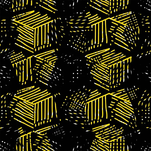 seamless pattern. modern stylish texture. repeating hand drawn cubes