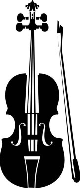 Keman ve keman yayı çizimi