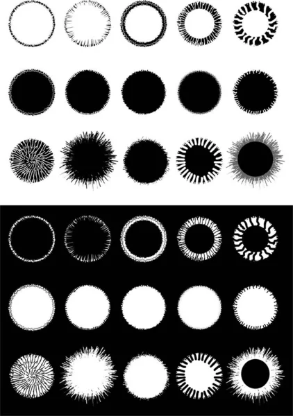 Набор Векторных Абстрактных Элементов Окружности — стоковое фото