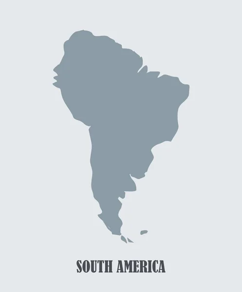 Silhouette South America Mapa Ilustración —  Fotos de Stock