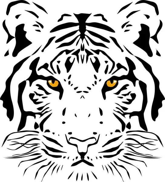 White Tiger Head Illustration — Stock Photo, Image