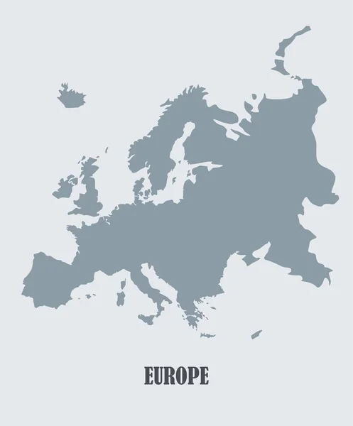 Silhuett Europa Karta Illustration — Stockfoto