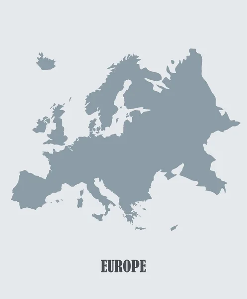 Illustrazione Della Mappa Silhouette Europe — Foto Stock