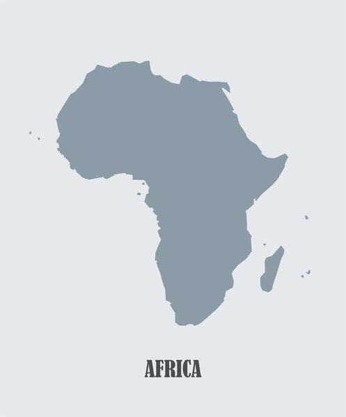Africa map silhouette illustration