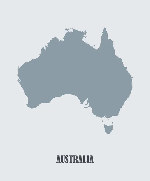 澳大利亚地图轮廓图 — 图库照片