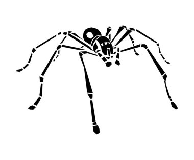 Beyaz arkaplanda siyah renkli cadılar bayramı ikonu 
