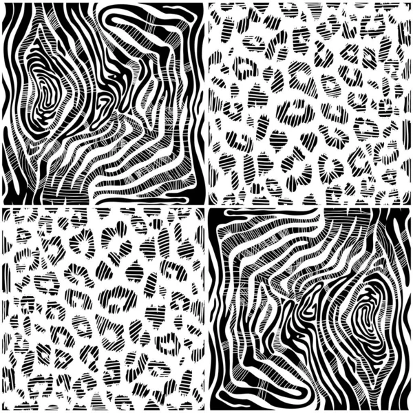 seamless pattern with black and white lines. abstract illustration