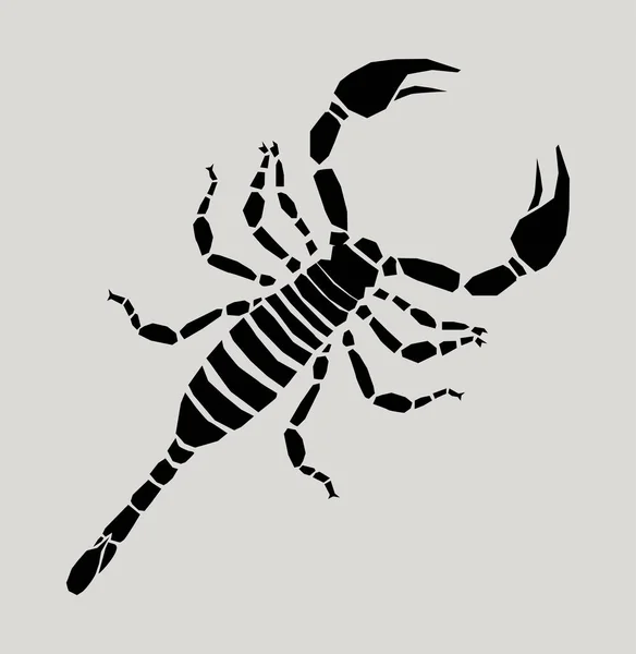 Illustration Zur Ikone Des Schwarzen Skorpions — Stockfoto