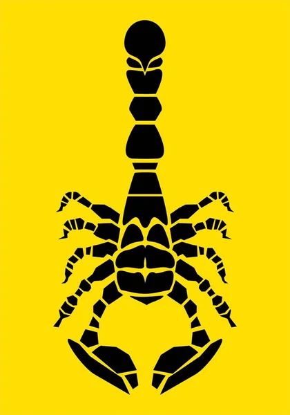 Svart Skorpion Ikon Illustration — Stockfoto