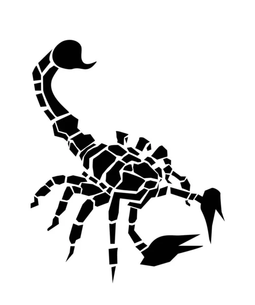 Illustration Zur Ikone Des Schwarzen Skorpions — Stockfoto
