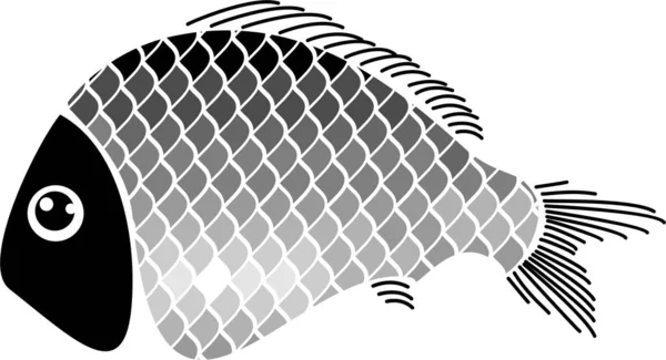 Ilustracja Uroczej Ryby Kreskówki — Zdjęcie stockowe