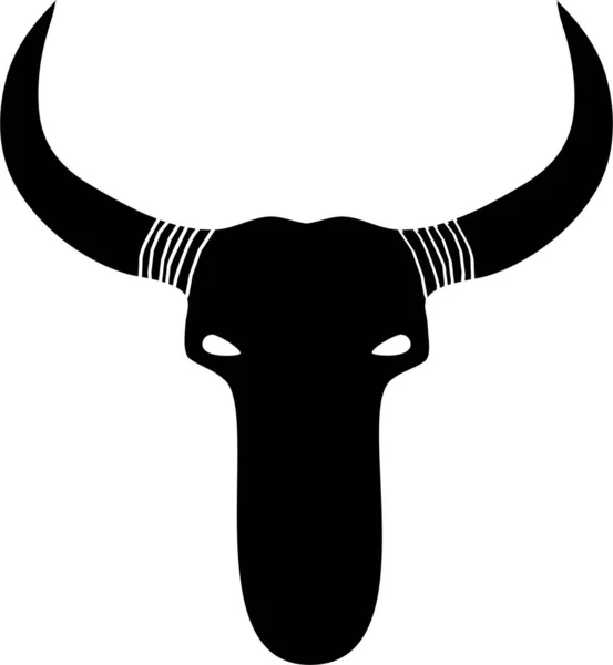 Bull Head Flat Icon — Stock Photo, Image