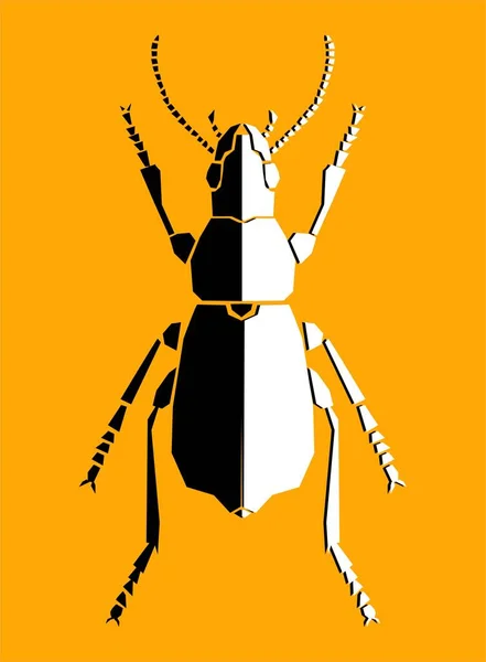 beetle insect icon in flat style illustration