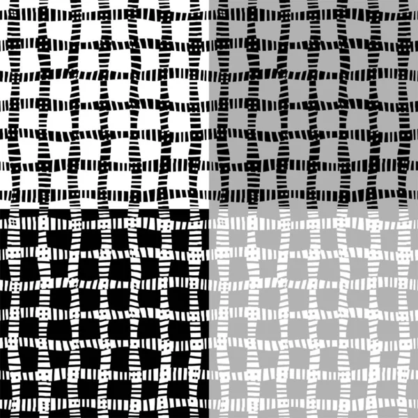 Hladký Vzor Černými Bílými Pruhy Abstraktní Ilustrace — Stock fotografie