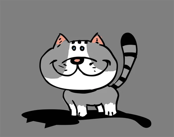 Funny Cartoon Cat Illustration — Stock fotografie