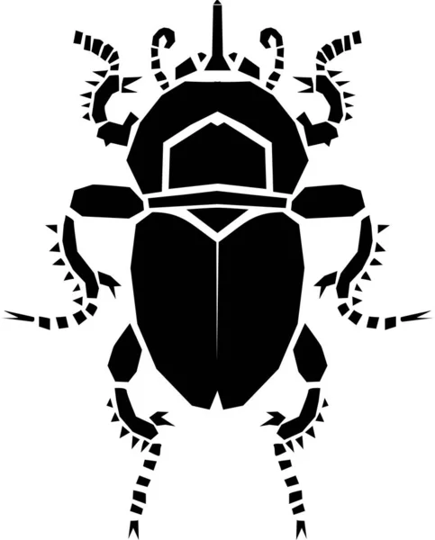 Dung Beetle Einfache Illustration — Stockfoto
