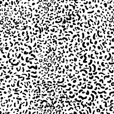 Siyah ve beyaz noktalı kusursuz desen. soyut illüstrasyon