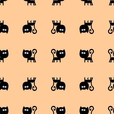 Kedilerde kusursuz desen. resimleme