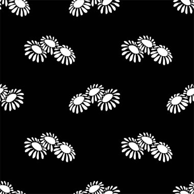 Çiçeklerle kusursuz desen. soyut illüstrasyon